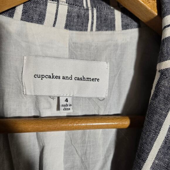 Cupcakes And Cashmere Linen Maestro Blazer Striped Nautical Coastal Yacht 4 - Picture 2 of 10